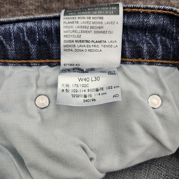 Levi Strauss Signature Gold Relaxed Straight Leg Men's Blue Jeans 40x30 - Picture 4 of 9